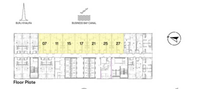 Type 1 - Floor 21 to 25, 1BHK